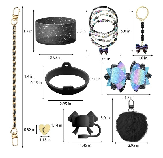 Stylish Tumbler Accessories Set β 12 PCS Kit