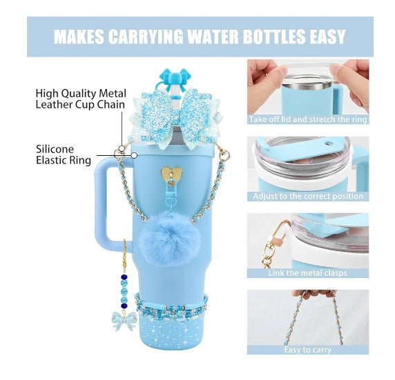Stylish Tumbler Accessories Set β 12 PCS Kit