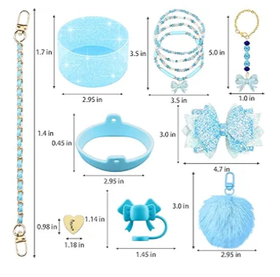 Stylish Tumbler Accessories Set – 12 PCS Kit