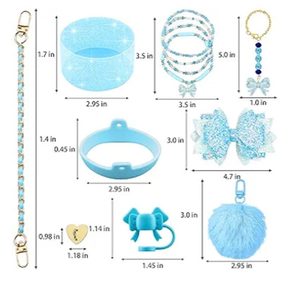 Stylish Tumbler Accessories Set – 12 PCS Kit