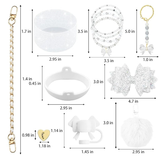 Stylish Tumbler Accessories Set – 12 PCS Kit